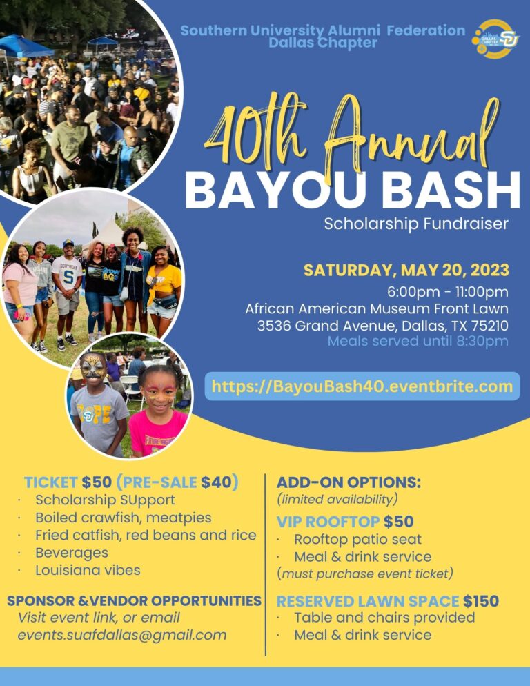 2023 Bayou Bash Flyer